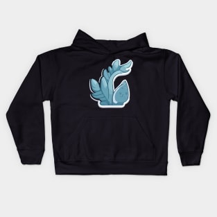 Cute blue seaweed Kids Hoodie